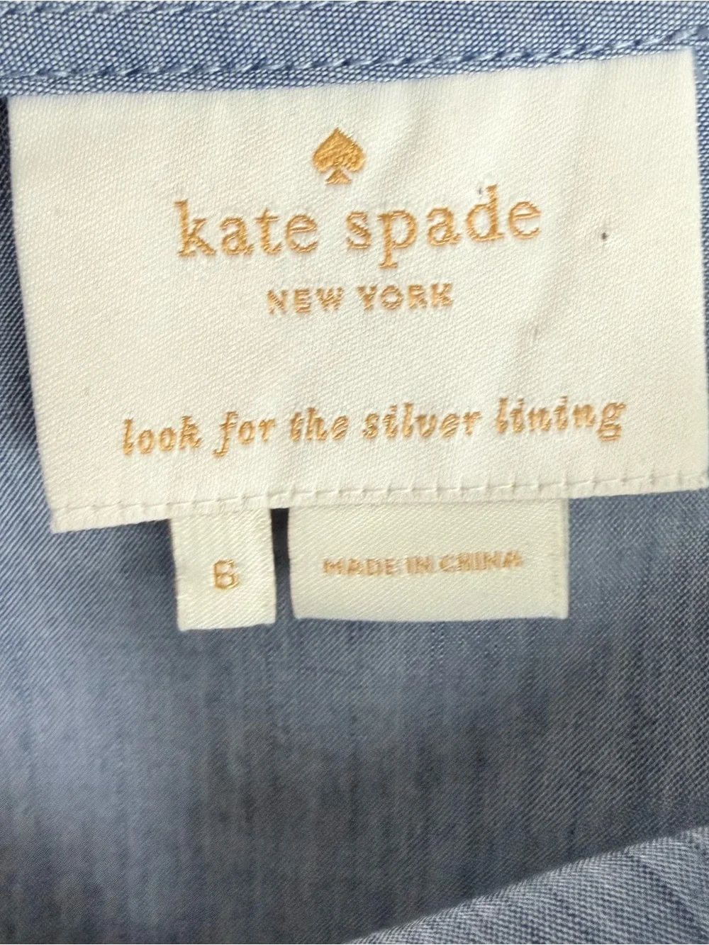 Kate Spade Chambray Blaire Midi Dress Size 6
